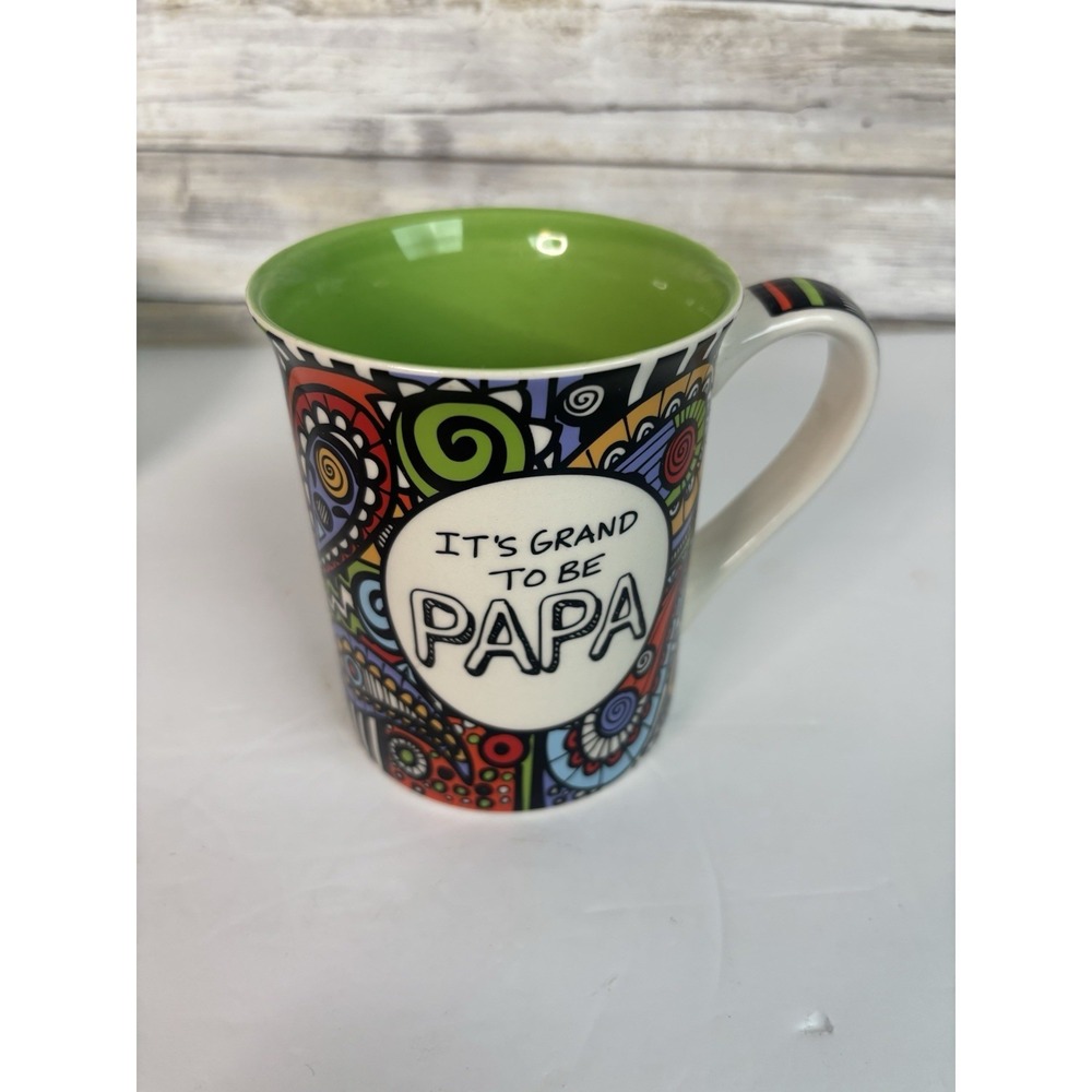 Our Name Is Mud Papa‎ Mug LARGE Colorful Paisley New
